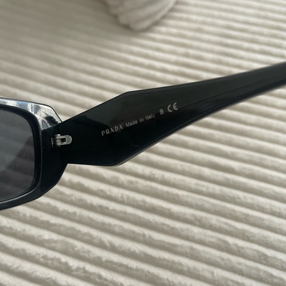 Prada Dark Gray Rectangular Sunglasses - image 3